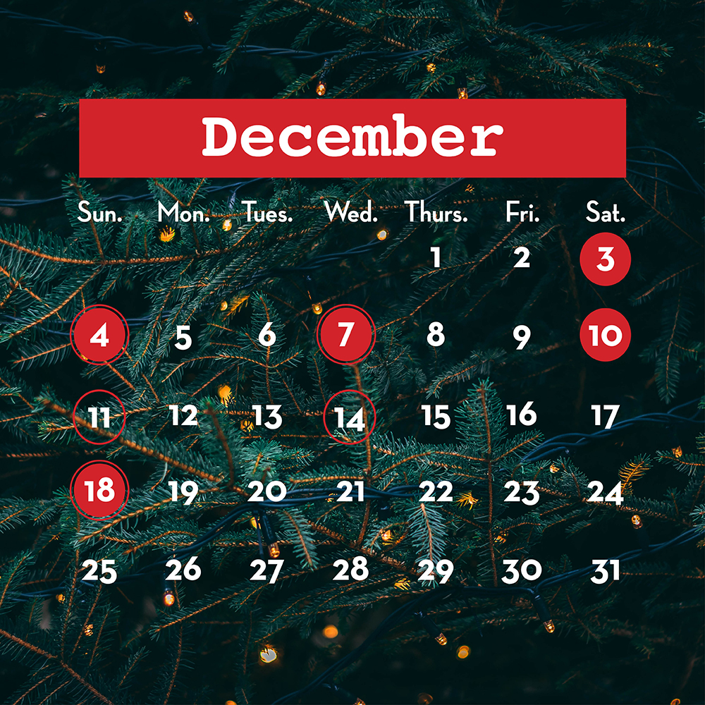 December 2022 youth calendar